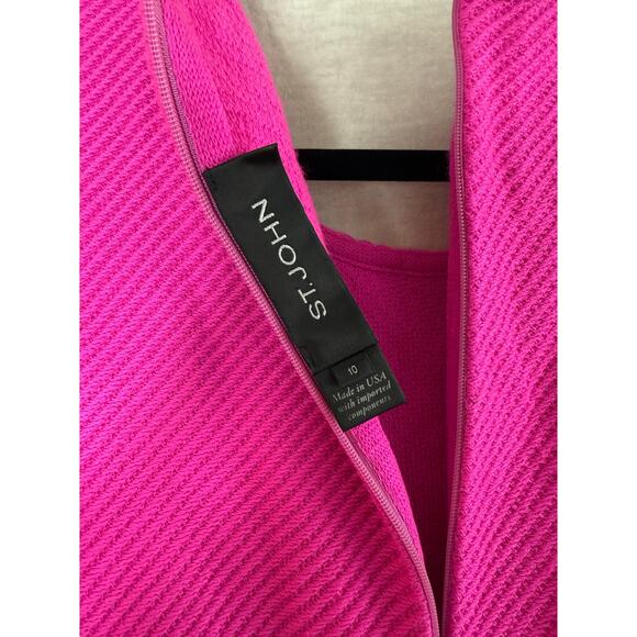 St John pink wool blend dress - Picture 3 of 9